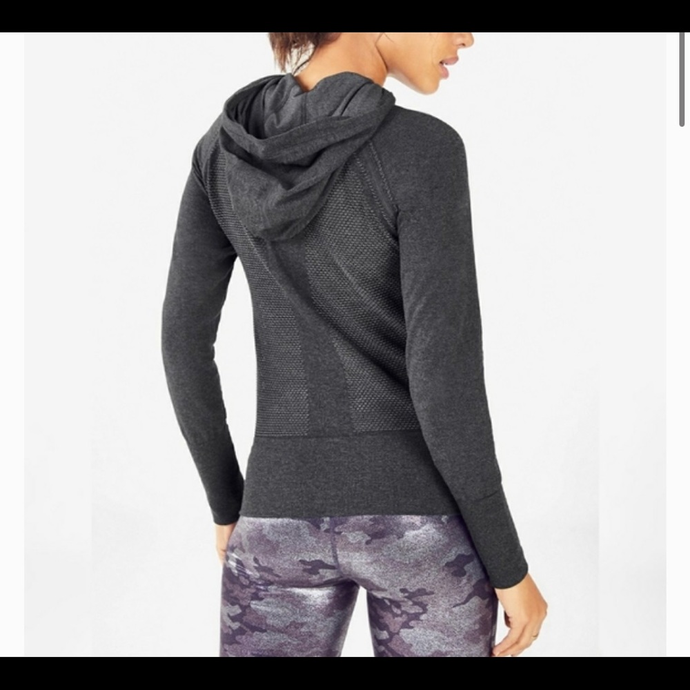 light grey Fabletics with hoodie